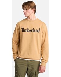 Timberland - Northwood Us Wordmark Logo Brushed Back Crew Neck Sweatshirt - Lyst
