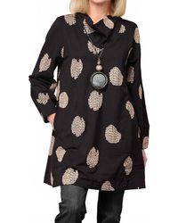 Noen - Abstract Pattern Cowl Neck Tunic - Lyst