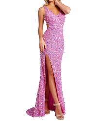 Rachel Allan - Open Back V-Neck Prom Dress - Lyst