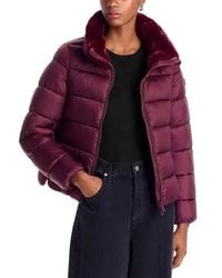 Save The Duck - Mei Faux Fur Trim Quilted Jacket - Lyst