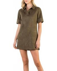 Thml - Suede Mini Dress - Lyst