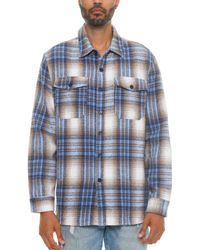 TRUEDAMES - Checkered Soft Flannel Shacket - Lyst