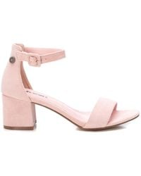 Xti - Block Heel Suede Sandals Go By - Lyst