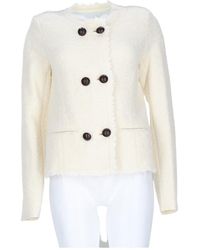 Isabel Marant - Cropped Bouclé Jacket With Textured Fabric And Double-Breasted Front - Lyst