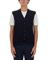Ballantyne - Minimalistic V-Neck Vest - Lyst