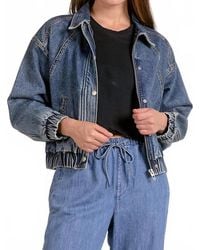 Elan - Bomber Jean Jacket - Lyst
