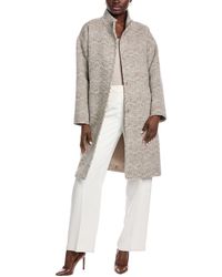 Eileen Fisher - Petite Stand Collar Alpaca, Wool & Silk-Blend Jacket - Lyst