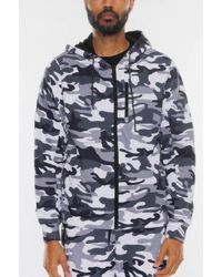 TRUEDAMES - Solid Heathered Zip Up Jacket - Lyst