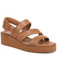 Vince - Skylar Leather Wedge Sandal - Lyst