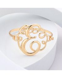 Fashnzfab - E- Initial Monogram Curlicue Bracelet - Lyst