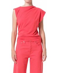 Agolde - Beth Asymmetrical Tee - Lyst
