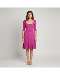 Missoni - Rib Knit Flared Mini Dress - Lyst