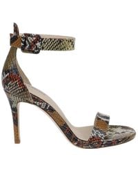 L'Agence - Gisele Leather Heeled Sandal - Lyst