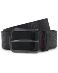 HUGO - Leather Patch With Embossed Logo - Lyst