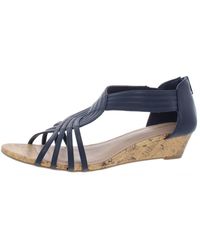 Charter Club - Ginifur 2 Faux Leather Open Toe Wedge Sandals - Lyst