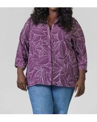NYDJ - Pintuck Button Down Blouse - Lyst