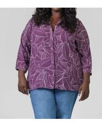 NYDJ - Pintuck Button Down Blouse - Lyst