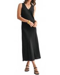 Fun 2 Fun - Satin V-Neck Maxi Dress - Lyst
