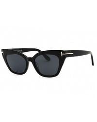 Tom Ford - Sunglasses Square Full Rim, Shiny Frame And Smoke Lens Ft103101A - Lyst