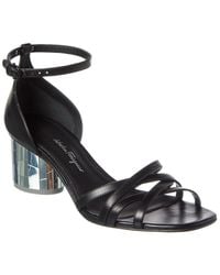 Ferragamo - Flor Leather Sandal - Lyst