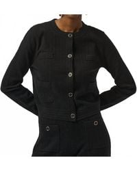 Joseph Ribkoff - Crew Neck Button-Front Jacket - Lyst