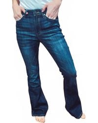 Kancan - Ocala Petite Mid Rise Flare Jeans - Lyst