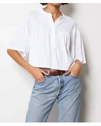 Bobi - V Yoke Henley Blouse - Lyst