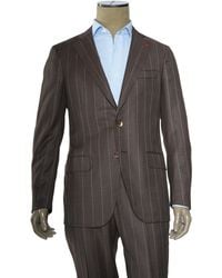 Isaia - Double Pinstriped Wool Suit - Lyst