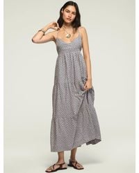 Lucky Brand - Printed Ruched Waist Maxi - Lyst