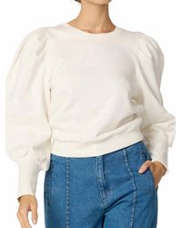 Cleobella - Indi Puffed High Cuff Sleeves Sweatshirt - Lyst