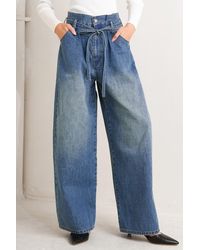 TRUEDAMES - Everyday Cinch Denim Pants - Lyst