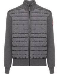 Canada Goose - Wool Short Padded Jacket With Down Front Panel - Lyst