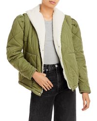 Blank NYC - Faux Fur Trim Quilted Puffer Jacket - Lyst