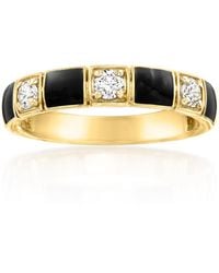 Ross-Simons - Lab-Grown Diamond And Enamel Pattern Ring - Lyst