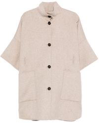 Liu Jo - Relaxed Coat With Button Fastening And Patch Pockets - Lyst