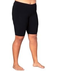 On The Plus Side - Plus Size Solid Cotton Bike Shorts - Lyst