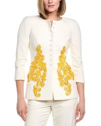 Carolina Herrera - Embroidered Wool-Blend Jacket - Lyst