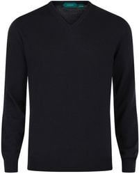 Slowear - Zanone V-Neck Wool Blend Sweater - Lyst