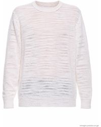ATOMOFACTORY - Slub Crew-Neck Linen Blend Sweater - Lyst