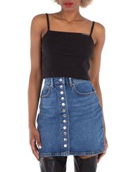 T By Alexander Wang - Ribbed-Knit Cotton Cami Top - Lyst