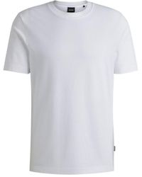 BOSS - T-Shirt With Bubble-Jacquard Structure - Lyst
