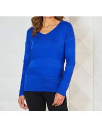 French Kyss - Long Sleeve V-neck Top - Lyst