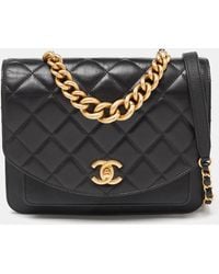 Chanel - Quilted Caviar And Leather Cc Chain Top Handle Bag - Lyst