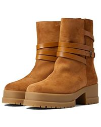 Robert Clergerie - Word Boots Rust Suede Mid-Calf Block Heel Htat1880 - Lyst