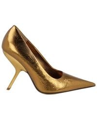 Ferragamo - Ferragamo Eva Embossed Floral Pumps - Lyst
