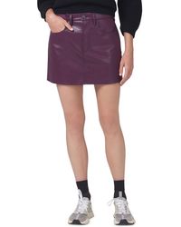 Citizens of Humanity - Short Recycled Leather Mini Skirt - Lyst