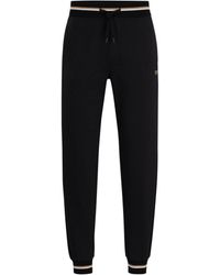 BOSS - Cotton-terry Tracksuit Bottoms With Logo - Lyst