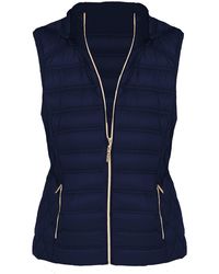 MICHAEL Michael Kors - Down Fill Full Zip Removable Hood Puffer Vest - Lyst