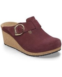 Birkenstock - Fanny Ring Buckle Suede Leather Clog - Lyst