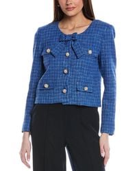St. John - Woven Knit Bracelet Sleeve Jacket - Lyst